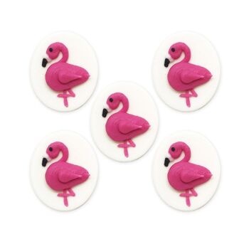 Hauts de forme en sucre flamant rose tropical