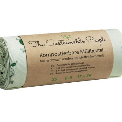 Compostable garbage bags 6-8 L