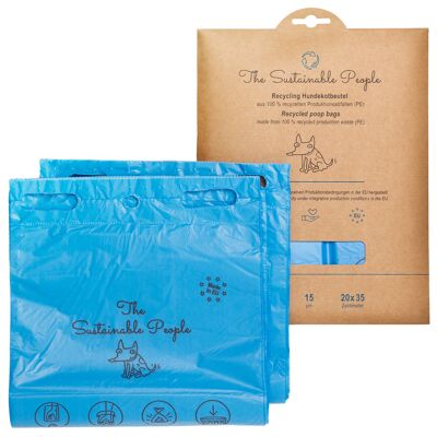 Recycled Dog Waste Bags (block format, 100 bags/envelope)