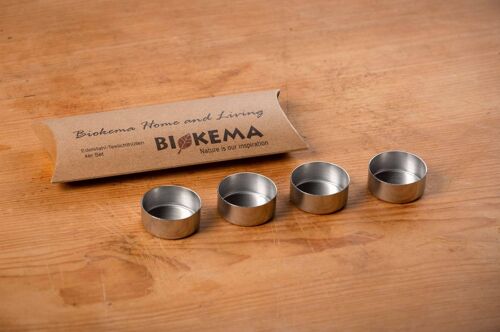 Tea light covers made from stainless steel