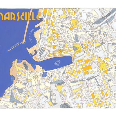 MARSEILLE, Frankreich - Plakat 30x40cm