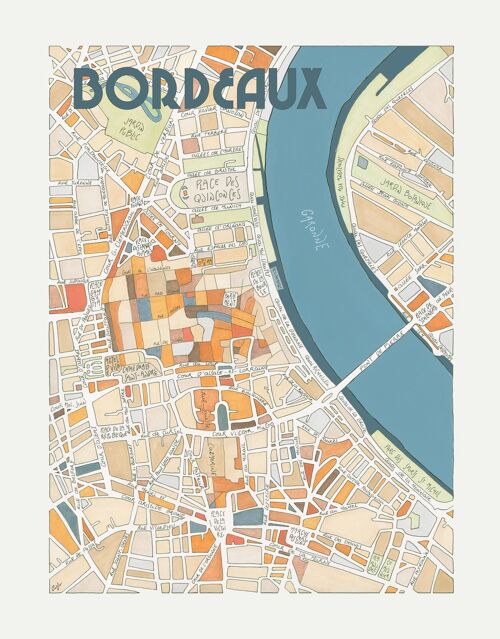 BORDEAUX, France - poster 30x40cm