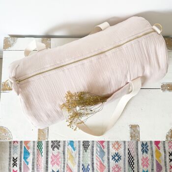 Sac à langer gaze rose poudre – lesjuliettesparis