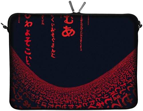 Digittrade LS109-13 Red Matrix Designer Schutzhülle für Laptops und MacBooks mit einer Bildschirmdiagonale von 33,8 cm (13,3 Zoll) rot-schwarz
