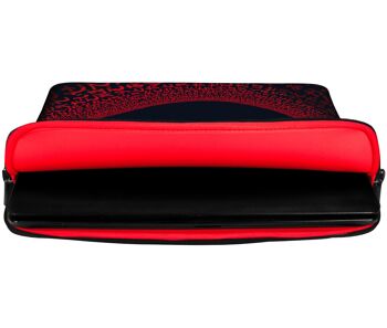 Housse de protection design Digittrade LS109-15 Red Matrix pour ordinateurs portables et MacBook avec une taille d'écran de 38,1-39,6 cm (15,6 pouces) rouge-noir 2