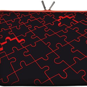 Digittrade LS110-15 Puzzle Designer notebook case 15,6 pouces (39,1 cm) en néoprène notebook case sleeve bag housse de protection case bag rouge-noir