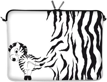 Digittrade LS111-13 Housse de protection design Zebra pour ordinateurs portables et MacBook avec une taille d'écran de 33,8 cm (13,3 pouces) noir et blanc 1