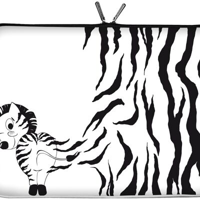 Digittrade LS111-13 Custodia protettiva Zebra per laptop e MacBook con dimensioni dello schermo di 33,8 cm (13,3 pollici) in bianco e nero