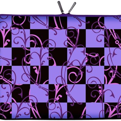 Digittrade LS113-15 Violet Sacoche pour ordinateur portable design 15,6 pouces (39,1 cm) en néoprène sacoche pour ordinateur portable housse de protection housse sac violet-rose noir