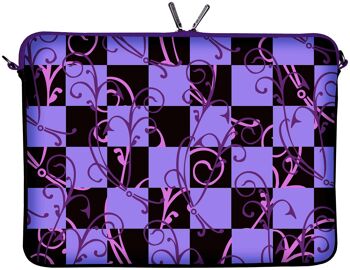 Digittrade LS113-15 Violet Sacoche pour ordinateur portable design 15,6 pouces (39,1 cm) en néoprène sacoche pour ordinateur portable housse de protection housse sac violet-rose noir 1