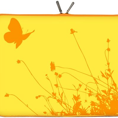 Digittrade LS114-10 Summer Housse de protection Summer Designer pour ordinateurs portables et tablettes avec une diagonale d'écran de 25,9 cm (10,2") jaune-orange