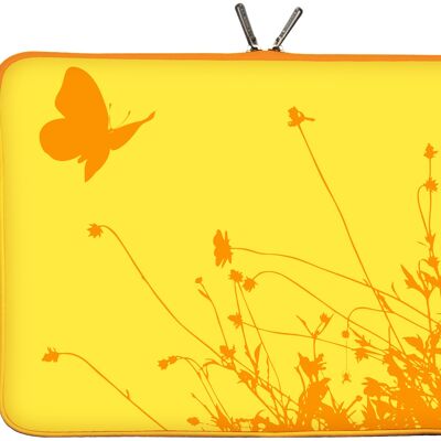 Funda protectora Digittrade LS114-13 Summer Designer para portátiles y MacBooks con una diagonal de pantalla de 33,8 cm (13,3 pulgadas) amarillo-naranja