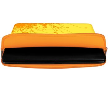 Digittrade LS114-15 Summer Designer MacBook Pro 15 pouces coque en néoprène jusqu'à 39,1 cm (15,6 pouces) PC ordinateur Mac book case papillon jaune-orange 2