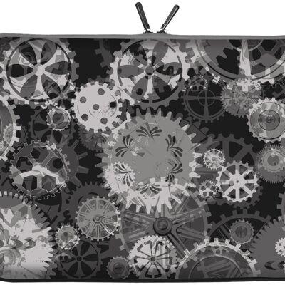 Digittrade LS118-15 Mechanics Designer Funda para MacBook Pro de 15 pulgadas de neopreno de hasta 39,1 cm (15,6 pulgadas) Funda protectora para Mac Book PC funda para ordenador gris