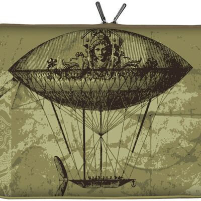 Digittrade LS119-15 Airship Designer Housse MacBook Pro 15 pouces en néoprène jusqu'à 39,1 cm (15,6 pouces) Housse de protection Mac Book Housse ordinateur PC sac gris-vert