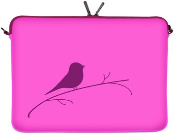 Digittrade LS122-10 Housse de protection Early Bird Designer pour ordinateurs portables et tablettes avec une taille d'écran de 25,9 cm (10,2 pouces) rose-violet 1