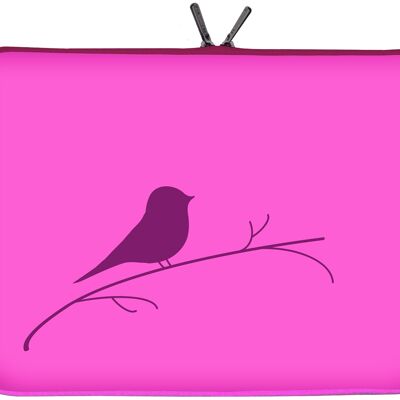 Funda protectora Digittrade LS122-13 Early Bird Designer para portátiles y MacBooks con un tamaño de pantalla de 33,8 cm (13,3 pulgadas) rosa-violeta