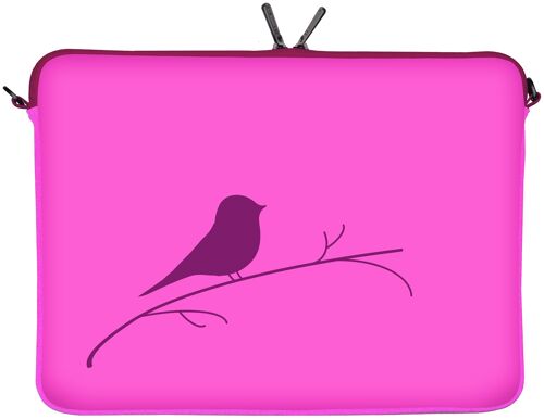 Digittrade LS122-15 Early Bird Designer Schutzhülle für Laptops und MacBooks mit einer Bildschirmdiagonale von 38,1-39,6 cm (15,6 Zoll) pink-violet