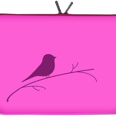 Digittrade LS122-15 Early Bird Designer Schutzhülle für Laptops und MacBooks mit einer Bildschirmdiagonale von 38,1-39,6 cm (15,6 Zoll) pink-violet