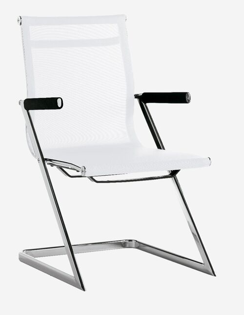 Zeta white visitor chair 1