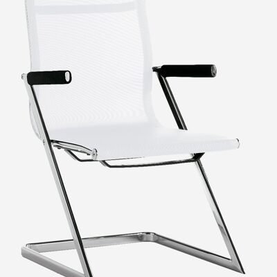 Zeta white visitor chair 1