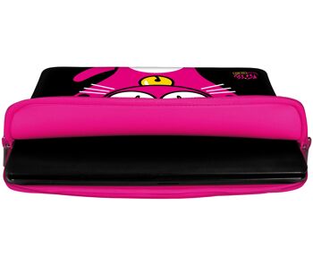 Kitty to Go LS140-10 étui de protection tablette design 9,7 pouces pour Medion p9701, sacoche Samsung Galaxy 10 & 10,1 à 10,2 pouces (25,9 cm) chat noir-rose 4