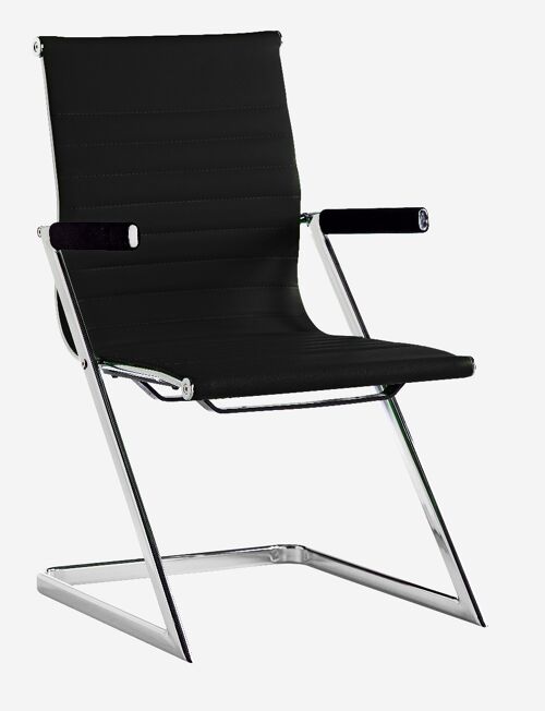 Zeta black visitor chair