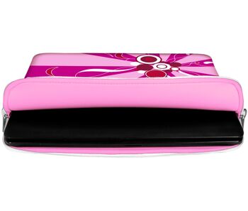 Digittrade LS155-15 Magic Rays sacoche design pour ordinateur portable 15,6 pouces (39,1 cm) en néoprène pochette pour ordinateur portable pochette housse de protection housse sac motif rose-rose 2