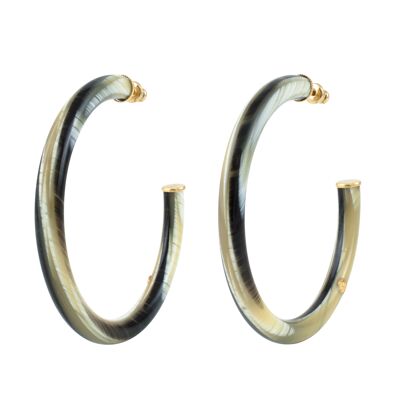 LUNA hoops Size L Color Horn