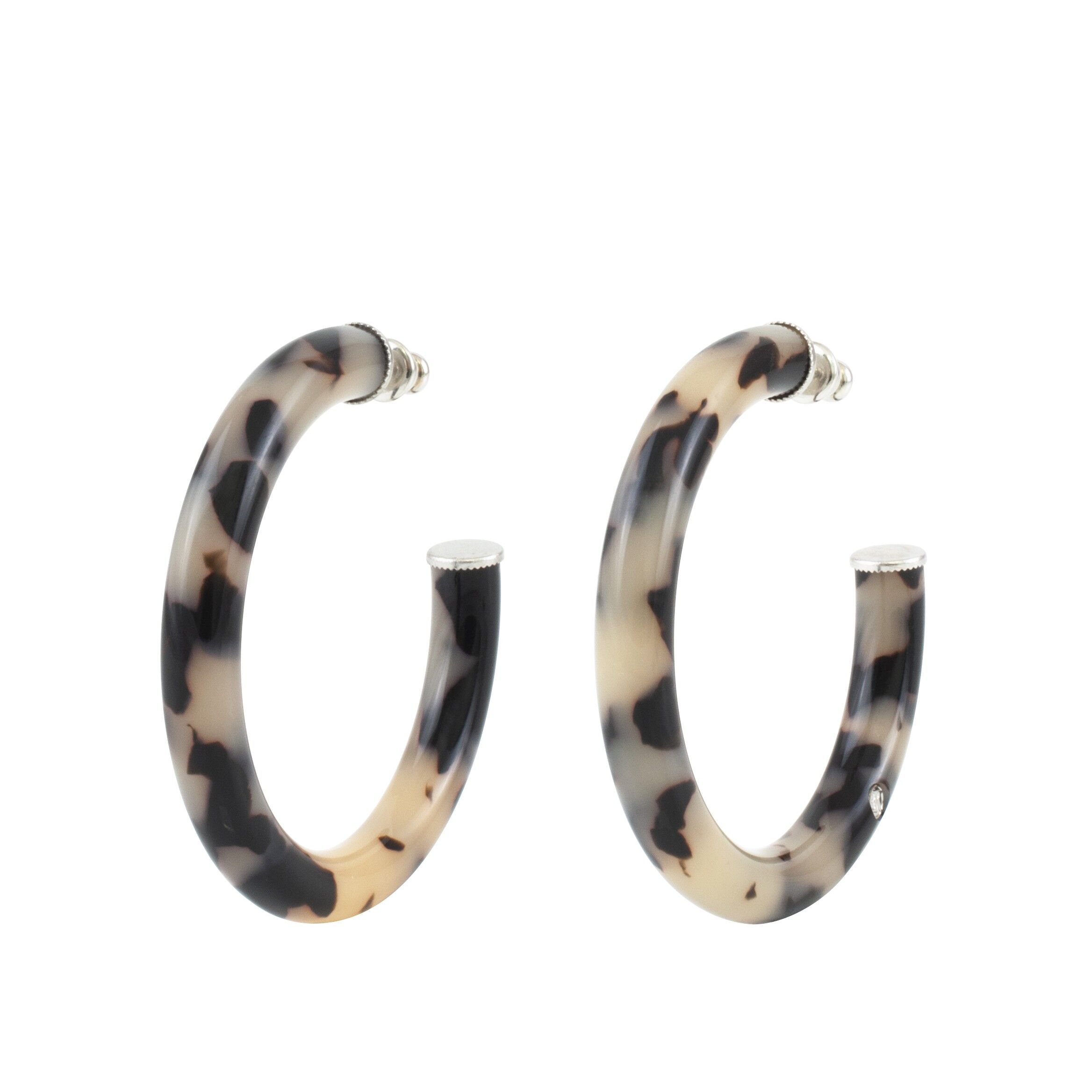 Pendientes Aro MARIE Talla M Blanco Tokio