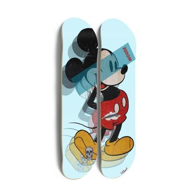 Skateboards zur Wanddekoration: Diptychon „Mickey Mouse“