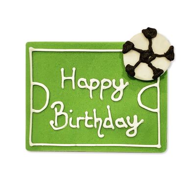 Fußballplatz Happy Birthday Sugarcraft Plakette