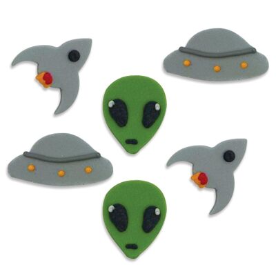 Alien Space Mix Sugarcraft Topper