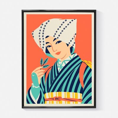 Affiche "Cueilleuse de thé" (Format 30x40cm)