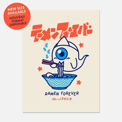 Affiche "Ramen Forever" - Color (Format 30x40cm ou A4)