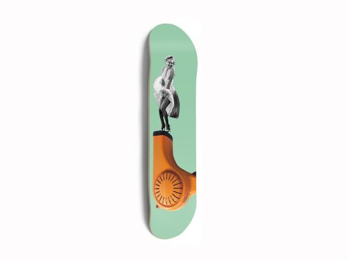 Skate pour décoration murale : Skate "Marilyn in the air" vert