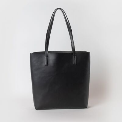 Vegan Tote Bag - Apple Leather - Georgia - Black
