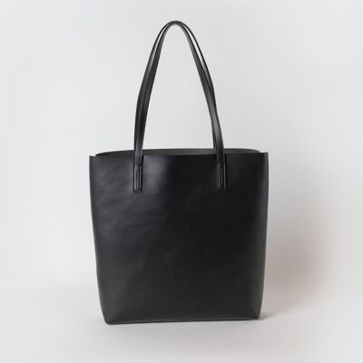 Vegan Tote Bag - Apple Leather - Georgia - Black