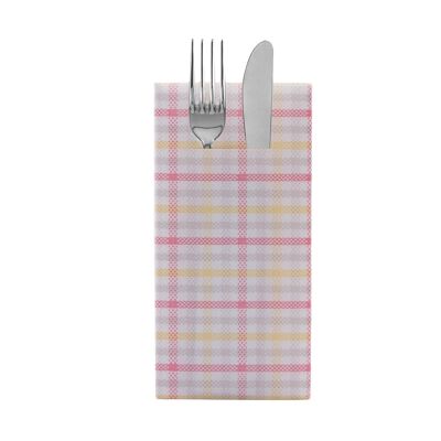 Cutlery napkin Emil in pink from Linclass® Airlaid 40 x 40 cm, 12 pieces