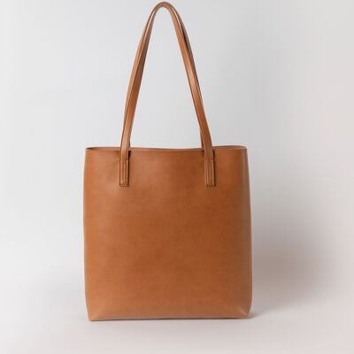 Vegan Tote Bag - Apple Leather - Georgia - Cognac