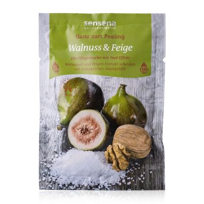sensena natural cosmetics very delicate peeling - walnut and fig - the care shower with peel effect