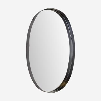 Miroir ovale noir 1