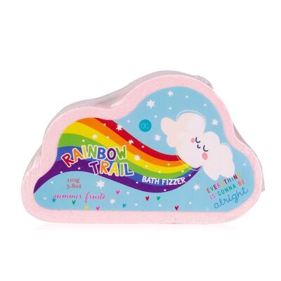 Badefizzer bath ball / bath bomb OVER THE RAINBOW in the shape of a cloud with a rainbow effect