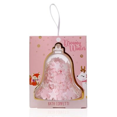 Confeti de baño DREAMY WINTER en caja regalo 'campana'
