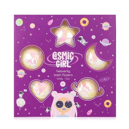 Badefizzer - Badekugel / Badebombe COSMIC GIRL in Geschenkkbox, für Kinder