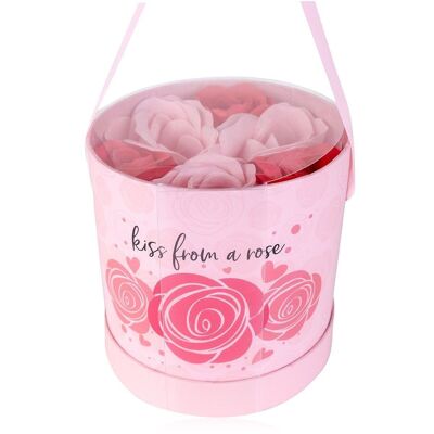 Confettis de bain KISS FROM A ROSE dans une boîte cadeau (réutilisable)