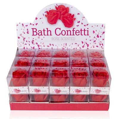 Confeti de baño ROSE en caja de regalo