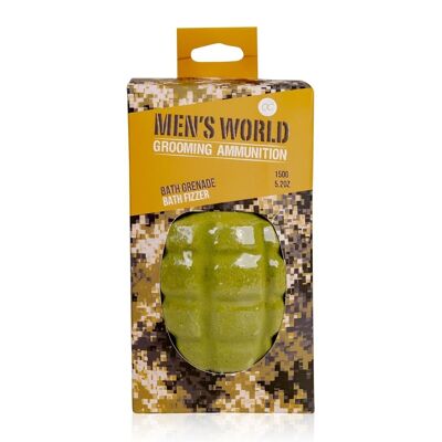 Badefizzer - palla da bagno / bomba da bagno MEN'S WORLD in confezione regalo, set regalo per uomo