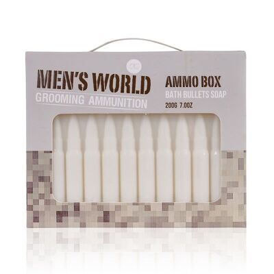 Seife MEN'S WORLD in Munitionform in Geschenkbox, Geschenkset für Männer