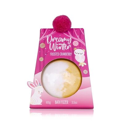 Badefizzer bola de baño / bomba de baño DREAMY WINTER en caja de regalo